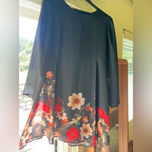 CeCe A-line mini dress with sleeves